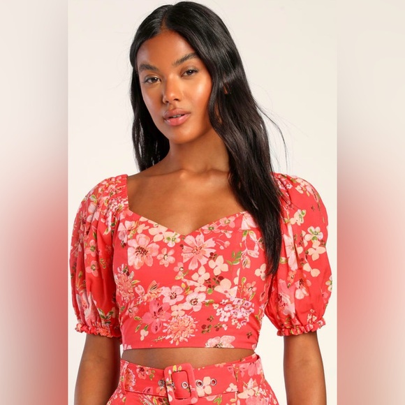 Lulu’s A Chance For Love Crop Top - Picture 4 of 6